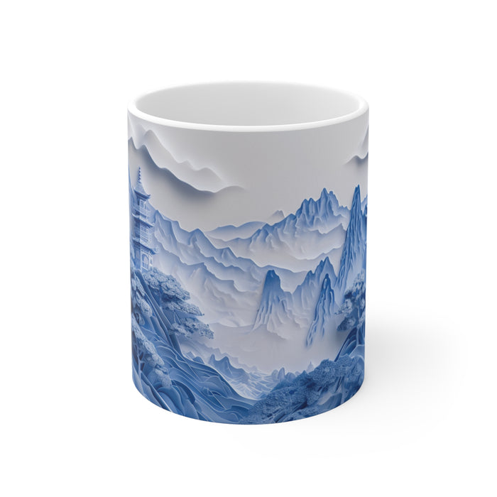 Chinoiserie Porcelain Design Mug 11oz
