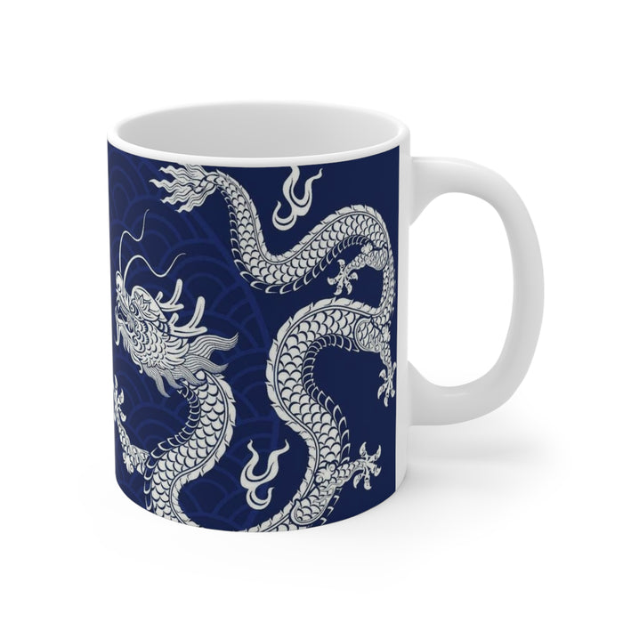 Dragons Chinoiserie Porcelain Design Mug 11oz