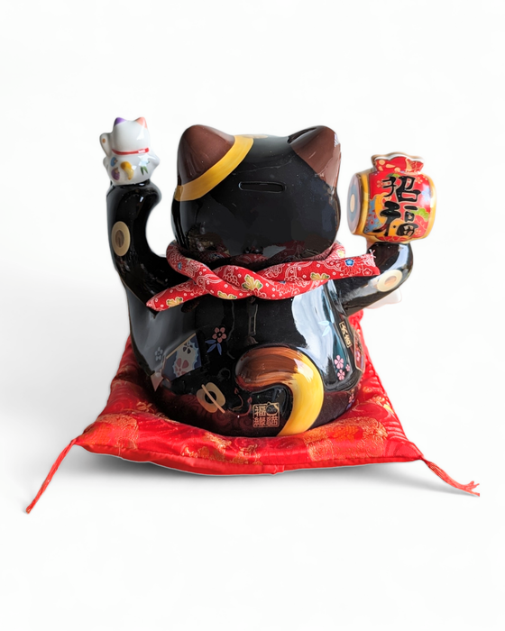 Lucky Cat Maneki Neko Black