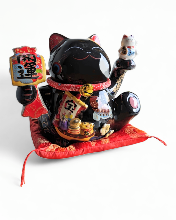 Lucky Cat Maneki Neko Black